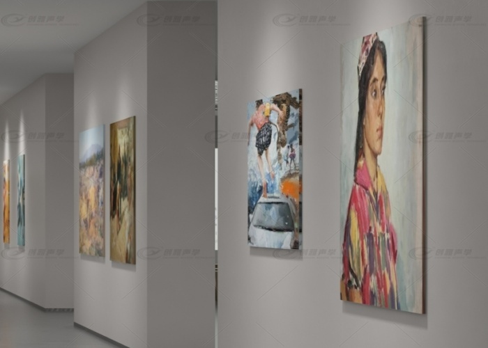 現(xiàn)代美術(shù)展覽館的吸聲背景墻