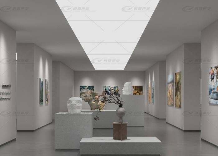 現(xiàn)代美術(shù)展覽館的吸聲背景墻